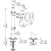 Mind Reader Single Monitor Desk Mount for 13–32 Inch Screens, Adjustable Arm with 180° Rotation, ±90° Swivel, ±45° Tilt, VESA 75×75/100×100, Integrated Cable Management, Up to 17.6 lbs Load, Black