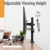 Mind Reader Single Monitor Desk Mount for 13–32 Inch Screens, Adjustable Arm with 180° Rotation, ±90° Swivel, ±45° Tilt, VESA 75×75/100×100, Integrated Cable Management, Up to 17.6 lbs Load, Black
