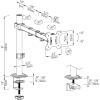 Mind Reader Single Monitor Desk Mount for 13–32 Inch Screens, Adjustable Tilt ±45°, Swivel ±90°, Rotate 180°, VESA 75×75/100×100, Holds up to 17.6 lbs, Cable Management, Quick Release, Black