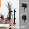 Mind Reader Single Monitor Desk Mount for 13″-32″ Screens, VESA 75×75/100×100, 180° Rotation, ±90° Swivel, ±45° Tilt, 17.6 lb Load Capacity, Cable Management, Quick Release, Black