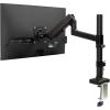 Mind Reader Single Monitor Arm for 13–32 Inch Screens, Gas Spring VESA Desk Mount, 180° Rotation, ±180° Swivel, ±65° Tilt, Integrated Cable Management, Holds up to 19.8 lbs, Black