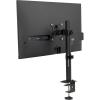 Mind Reader Single Monitor Desk Mount for 13″-32″ Screens, VESA 75×75/100×100, 180° Rotation, ±90° Swivel, ±45° Tilt, 17.6 lb Load Capacity, Cable Management, Quick Release, Black