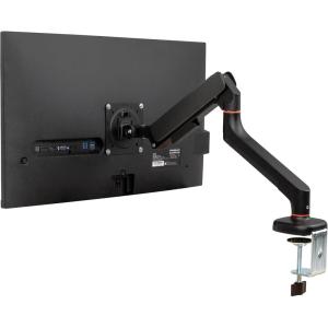 Mind Reader Counter-Balance Gas Spring Monitor Arm, 13″-32″ Single Desk Mount, 180° Rotation, Tilt ±65°, Swivel ±180°, VESA 75×75/100×100, 19.8 lb Load, Cable Management, Black