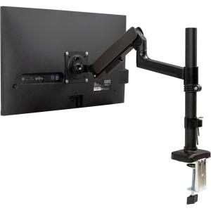 Mind Reader Single Monitor Arm for 13–32 Inch Screens, Gas Spring VESA Desk Mount, 180° Rotation, ±180° Swivel, ±65° Tilt, Integrated Cable Management, Holds up to 19.8 lbs, Black