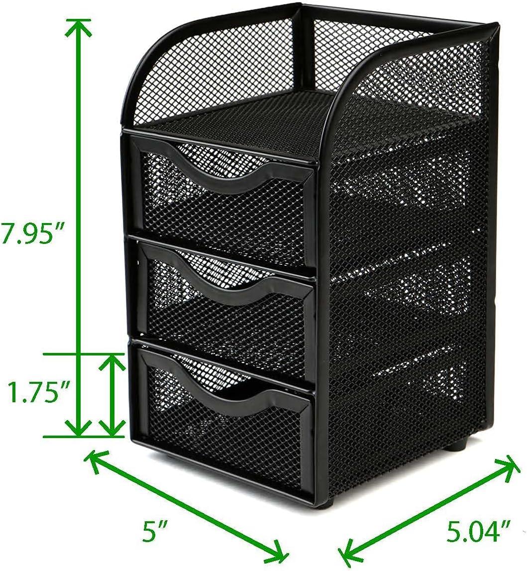 image:imageMind Reader Desktop Accessory Storage Paper Binder Clip Basket Workspace Office Metal Mesh 475L x 5W x 8H SilverBlack