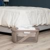 Mind Reader 40L Laundry Basket, Clothes Hamper, Premium Wicker Design, Plastic, 23″L x 14.5″W x 10.5″H, Tan