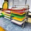 Mind Reader 5-Tier Paper Tray Organizer with Multicolor Trays, Classroom File Organizer for Teachers, Metal Mesh, Assorted Colors(Assorted Colors)