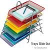 Mind Reader 5-Tier Paper Tray Organizer with Multicolor Trays, Classroom File Organizer for Teachers, Metal Mesh, Assorted Colors(Assorted Colors)
