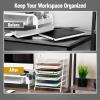 Mind Reader 5-Tier Paper Tray Organizer with Multicolor Trays, Classroom File Organizer for Teachers, Metal Mesh, Assorted Colors(White)
