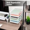 Mind Reader 5-Tier Paper Tray Organizer with Multicolor Trays, Classroom File Organizer for Teachers, Metal Mesh, Assorted Colors(White)