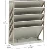 Mind Reader 5-Tier Vertical File Storage, Desktop Organizer, Wall Mount, Office, Plastic, 13″L x 4.25″W x 16″H, Black(Beige)