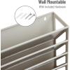 Mind Reader 5-Tier Vertical File Storage, Desktop Organizer, Wall Mount, Office, Plastic, 13″L x 4.25″W x 16″H, Black(Beige)