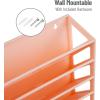 Mind Reader 5-Tier Vertical File Storage, Desktop Organizer, Wall Mount, Office, Plastic, 13″L x 4.25″W x 16″H, Black(Pink)