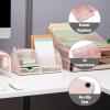 Mind Reader 7-Compartment Desktop Organizer, File & Accessory Storage, Metal Mesh Office Organizer for Desk, Workspace, Mail, Pink(Pink)