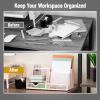 Mind Reader 7-Compartment Desktop Organizer, File & Accessory Storage, Metal Mesh Office Organizer for Desk, Workspace, Mail, Pink(Pink)