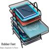 Mind Reader 7-Tier Paper Tray, Desktop Organizer, File Storage, Office, Metal Mesh, 11.75″ L x 13.75″ W x 18″ H, Black(7 Tier)