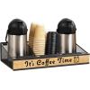 Mind Reader Airpot Serving Station, Coffee Bar Accessories, Countertop Organizer, Wire Mesh, 24″L x 12″W x 6″H, Black