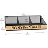 Mind Reader Airpot Serving Station, Coffee Bar Accessories, Countertop Organizer, Wire Mesh, 24″L x 12″W x 6″H, Black