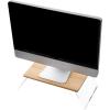Mind Reader Catch All Tray and Pen Cup Set, Office, Acrylic, 6.75″L x 6.75″W x 1.5″H, 2 Pcs., Brown(Monitor Stand)