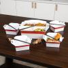Mind Reader Chinese Take Out Serving Set, Divided Serving Tray, 4 Bowls, Melamine, 15″ L x 13″ W x 5.5″ H, 5 pcs, White