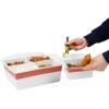 Mind Reader Chinese Take Out Serving Set, Divided Serving Tray, 4 Bowls, Melamine, 15″ L x 13″ W x 5.5″ H, 5 pcs, White