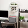 Mind Reader Circular Floating Shelves, Wall Decor, Accent Shelf, Office, Bathroom, Metal Mesh, 18″ L x 4″ W x 18″ H, Black(White)