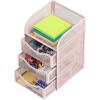 Mind Reader Desktop Accessory Storage, Paper Binder Clip Basket, Workspace, Office, Metal Mesh, 4.75″L x 5″W x 8″H, Silver(Pink)