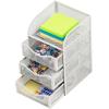 Mind Reader Desktop Accessory Storage, Paper Binder Clip Basket, Workspace, Office, Metal Mesh, 4.75″L x 5″W x 8″H, Silver(White)