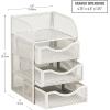 Mind Reader Desktop Accessory Storage, Paper Binder Clip Basket, Workspace, Office, Metal Mesh, 4.75″L x 5″W x 8″H, Silver(White)