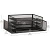 Mind Reader Desktop Organizer, File Storage, Paper Tray, Workspace, Office, Metal Mesh, 16.75″L x 9.15″W x 6″H, White(Black)