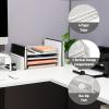 Mind Reader Desktop Organizer, File Storage, Paper Tray, Workspace, Office, Metal Mesh, 16.75″L x 9.15″W x 6″H, White(White)