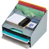 Mind Reader Desktop Organizer, Vertical File Holder, Paper Trays, Office, Plastic, Beige(Gray)