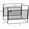 Mind Reader Hanging File Folder Organizer, Desktop Organizer, Storage, Office, Metal Mesh, 13″L x 9.75″W x 10.25″H, Silver(Black)