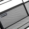 Mind Reader Hanging File Folder Organizer, Desktop Organizer, Storage, Office, Metal Mesh, 13″L x 9.75″W x 10.25″H, Silver(Black)