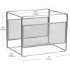 Mind Reader Hanging File Folder Organizer, Desktop Organizer, Storage, Office, Metal Mesh, 13″L x 9.75″W x 10.25″H, Silver(Silver)