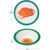 Mind Reader Kids Plate and Bowl Set, Toddler Plates, Cereal and Soup Bowl, Melamine, 8.25″L x 8.25″W 1″H, 8 pcs, Multi-color