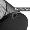 Mind Reader Mesh Trash Can, 16.65L (4.4 gal), Waste Paper Basket, Round, Office, Metal Mesh, Set of 2, Silver(Black)
