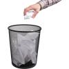 Mind Reader Mesh Trash Can, 16.65L (4.4 gal), Waste Paper Basket, Round, Office, Metal Mesh, Set of 2, Silver(Black)