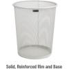 Mind Reader Mesh Trash Can, 16.65L (4.4 gal), Waste Paper Basket, Round, Office, Metal Mesh, Set of 2, Silver(White)