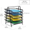 Mind Reader Paper Tray and File Folder Set, Desktop Organizer, Storage, Office, Metal Mesh, 11.75″L x 14″W x 14.5″H, Black