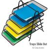 Mind Reader Paper Tray and File Folder Set, Desktop Organizer, Storage, Office, Metal Mesh, 11.75″L x 14″W x 14.5″H, Black
