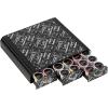 Mind Reader Single Serve Coffee Pod Organizer with 3 Drawers, 36 Pod Capacity, Countertop, 13.5″L x 12.25″W x 2.5″H, Silver(Black Print)