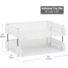 Mind Reader Stackable Paper Tray, Desktop Organizer, File Storage, Office, Metal Mesh, 13.5″ L x 10″ W x 7.25″ H, 2 Pcs., White(White)