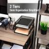 Mind Reader Stackable Paper Tray, Desktop Organizer, File Storage, Office, Metal Mesh, 2 Pcs, Pink(Black)