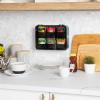 Mind Reader Tea Bag Organizer, Tea Station Organizer, Countertop, Wall Mountable, Acrylic, 10.5″ L x 3.25″ W x 8″ H, Black
