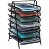 Mind Reader 7-Tier Paper Tray, Desktop Organizer, File Storage, Office, Metal Mesh, 11.75″ L x 13.75″ W x 18″ H, Black(7 Tier)
