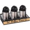 Mind Reader Airpot Serving Station, Coffee Bar Accessories, Countertop Organizer, Wire Mesh, 24″L x 12″W x 6″H, Black