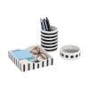 Mind Reader Desktop Organizer Set, 3 Pcs., Pen Cup, Clip Dish, Memo Tray, Office, Ceramic, 3″ L x 3″ W x 4″ H, Black & White