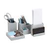 Mind Reader Desktop Organizer Set, 4 Pcs., Pen Cup, Catch All Tray, Phone Holder, Office, Cement, 5″ L x 5″ W x 4″ H, Gray