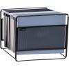 Mind Reader Hanging File Folder Organizer, Desktop Organizer, Storage, Office, Metal Mesh, 13″L x 9.75″W x 10.25″H, Silver(Black)